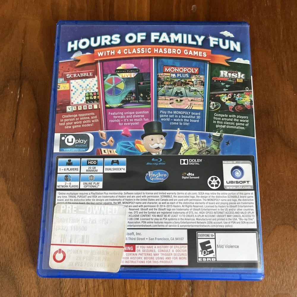 Hasbro Family Fun Pack (Sony PlayStation 4, 2015)